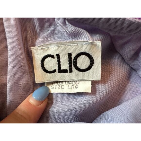 Vintage Purple Floral Knee Length Skirt Size Large - Picture 5 of 8